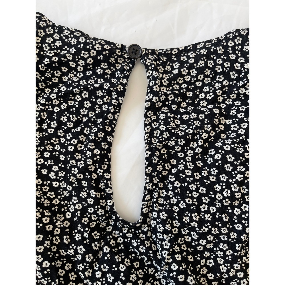 Women's wild fable ditsy floral mini babydoll dress size L boho Y2K bow detail - Picture 7 of 7